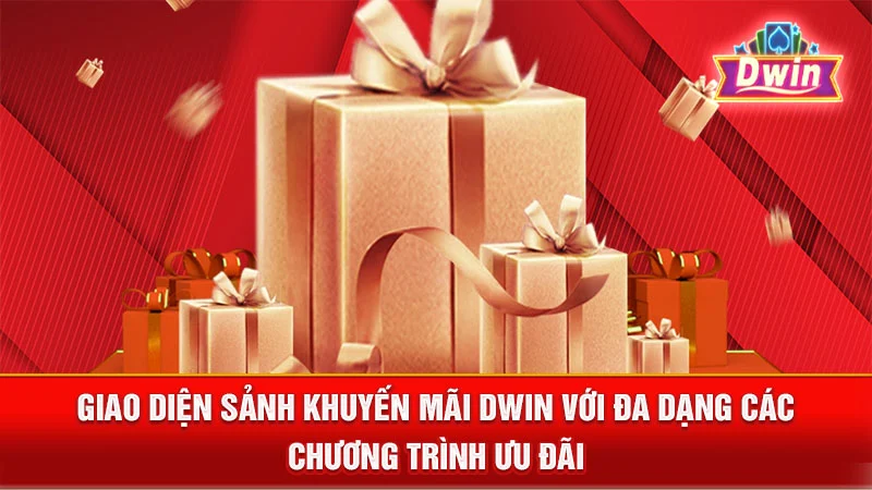 Giao diện sảnh khuyến mãi DWIN với đa dạng các chương trình ưu đãi