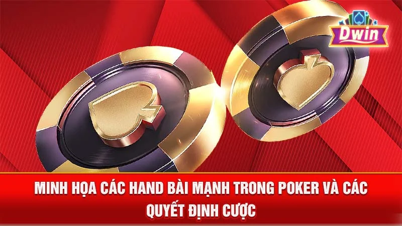 Minh họa các hand bài mạnh trong Poker và các quyết định cược